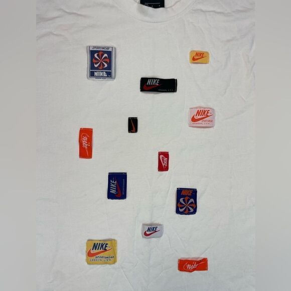 Nike NSW Logo Icon Clash T-shirt Women Large Long Sleeve White CJ2038 100 - Picture 2 of 6